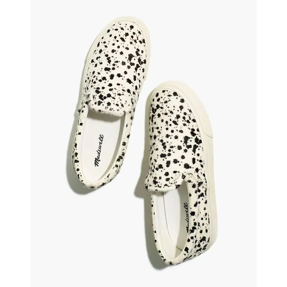 Sidewalk Slip-On Sneakers in Spatter-Painted Calf Hair Size 6